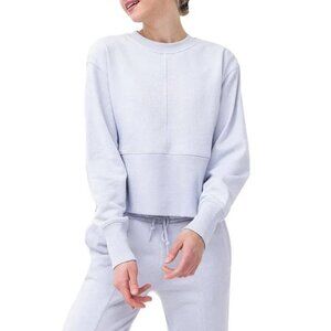DKNY Sport Cotton Side-Zip Cropped Sweatshirt - Atomic Pink